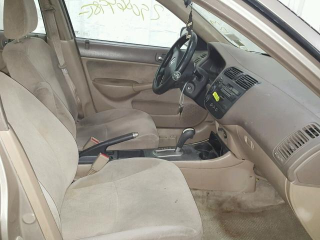 2HGES16582H525686 - 2002 HONDA CIVIC LX TAN photo 5