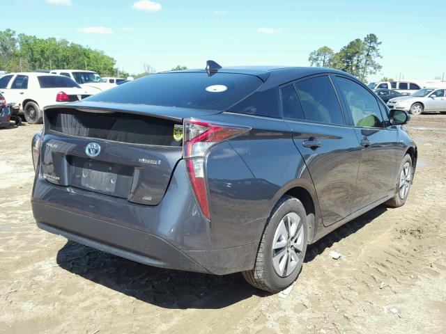 JTDKARFU6G3006544 - 2016 TOYOTA PRIUS GRAY photo 4