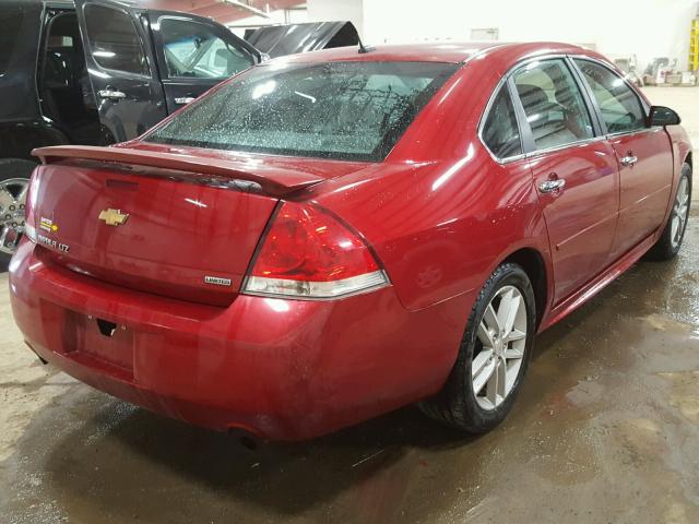 2G1WC5E3XF1106205 - 2015 CHEVROLET IMPALA LIM RED photo 4