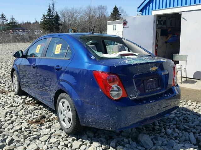 1G1JA5EH9E4167107 - 2014 CHEVROLET SONIC LS BLUE photo 3
