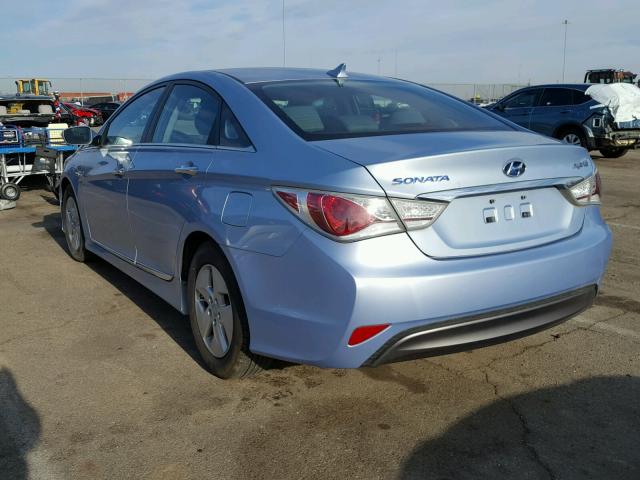 KMHEC4A4XBA006502 - 2011 HYUNDAI SONATA HYB BLUE photo 3