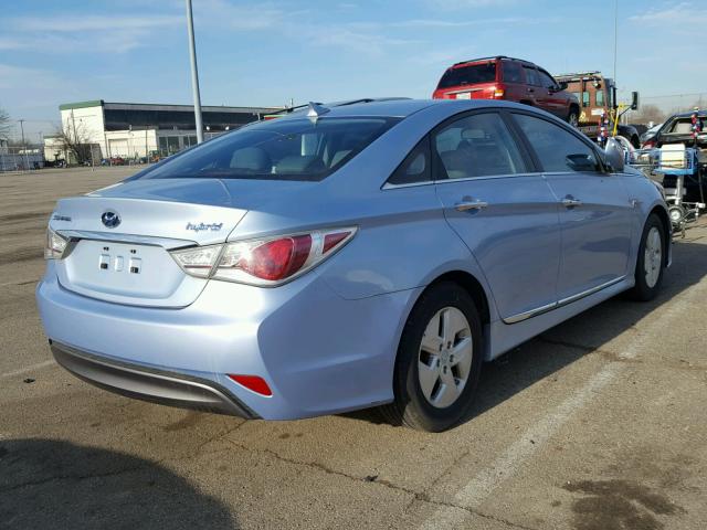 KMHEC4A4XBA006502 - 2011 HYUNDAI SONATA HYB BLUE photo 4