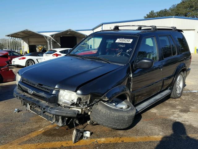 JNRDR09Y71W210271 - 2001 INFINITI QX4 BLACK photo 2