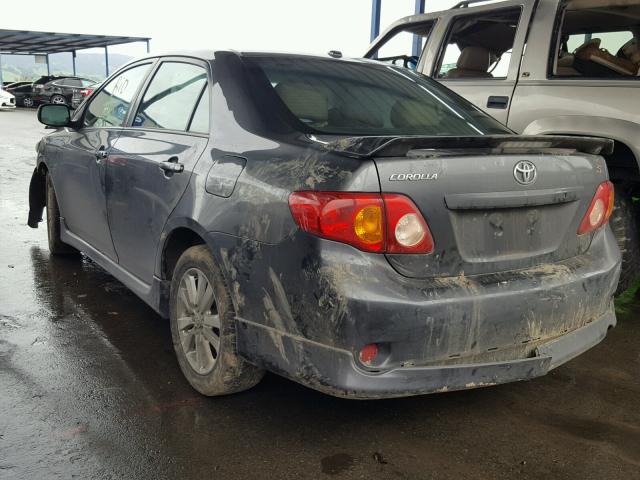 2T1BU4EE4AC395915 - 2010 TOYOTA COROLLA BA CHARCOAL photo 3