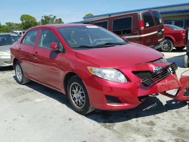 1NXBU40EX9Z038711 - 2009 TOYOTA COROLLA BA RED photo 1