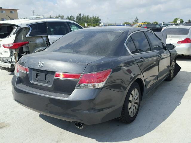 1HGCP2F32CA240012 - 2012 HONDA ACCORD LX GRAY photo 4