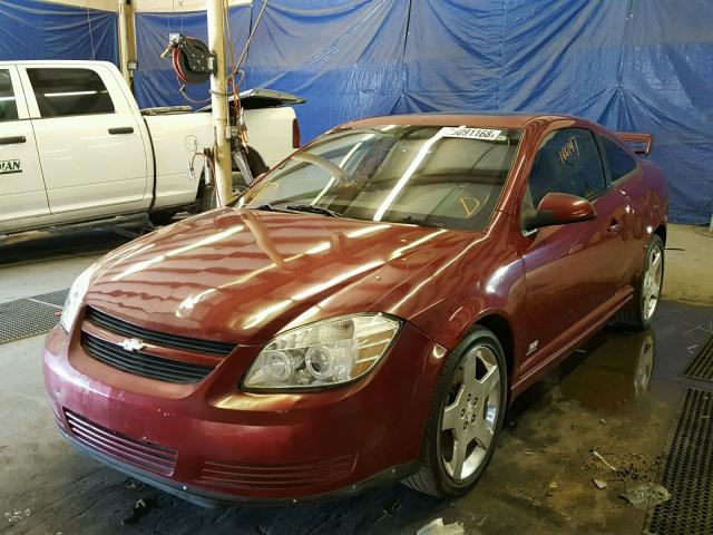 1G1AP18P977303456 - 2007 CHEVROLET COBALT SS MAROON photo 2