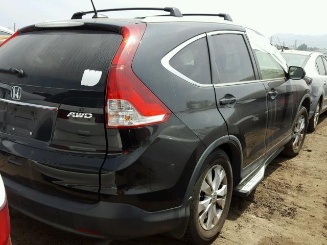 JHLRM4H74CC010945 - 2012 HONDA CR-V EXL BLACK photo 4