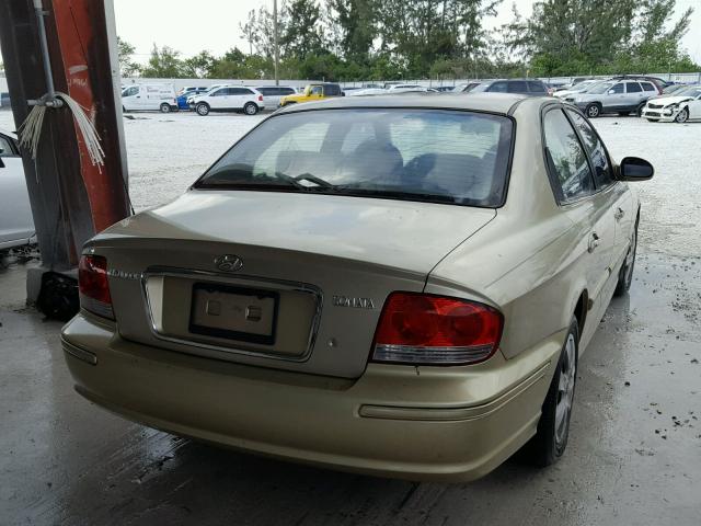 KMHWF25S12A508467 - 2002 HYUNDAI SONATA GL GOLD photo 4