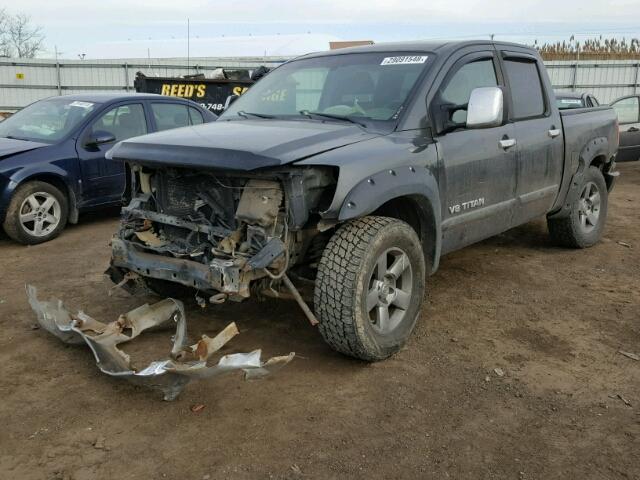 1N6BA07B75N538358 - 2005 NISSAN TITAN XE GRAY photo 2