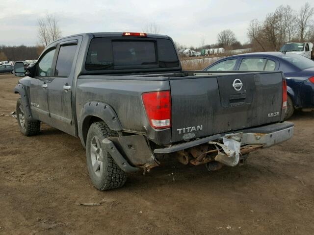 1N6BA07B75N538358 - 2005 NISSAN TITAN XE GRAY photo 3