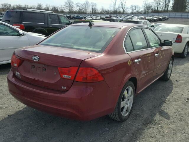 KNAGH4A82A5453881 - 2010 KIA OPTIMA EX MAROON photo 4