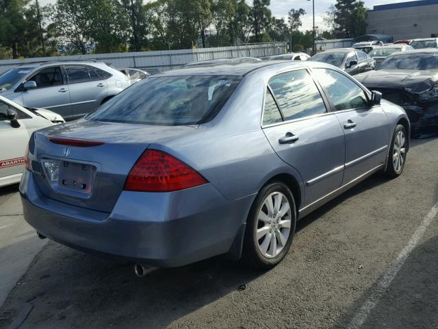 1HGCM66367A017414 - 2007 HONDA ACCORD LX BLUE photo 4