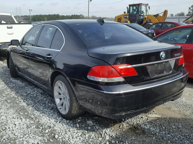 WBAHL83546DT03538 - 2006 BMW 750 I BLACK photo 3