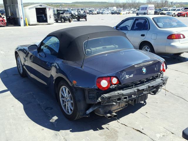 4USBT33585LS55763 - 2005 BMW Z4 2.5 BLACK photo 3