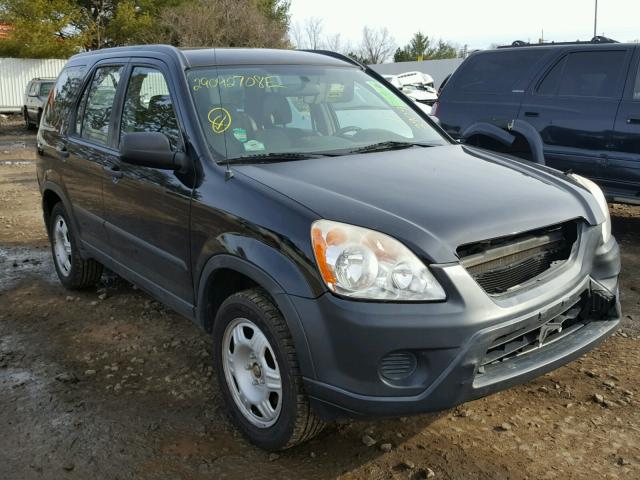 JHLRD78545C006266 - 2005 HONDA CR-V LX BLACK photo 1