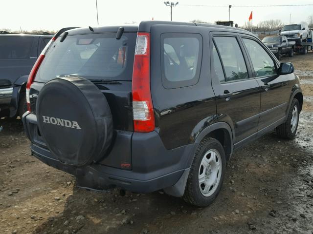 JHLRD78545C006266 - 2005 HONDA CR-V LX BLACK photo 4