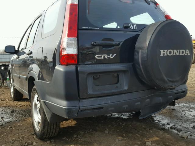 JHLRD78545C006266 - 2005 HONDA CR-V LX BLACK photo 9