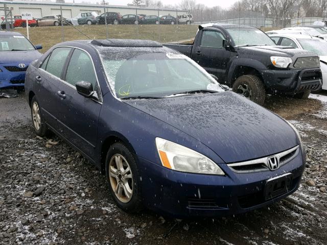 1HGCM56887A044832 - 2007 HONDA ACCORD EX BLUE photo 1