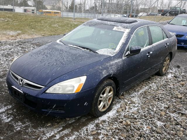 1HGCM56887A044832 - 2007 HONDA ACCORD EX BLUE photo 2