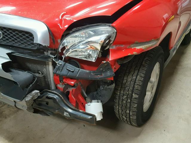 KM8SC13E33U468939 - 2003 HYUNDAI SANTA FE G RED photo 9