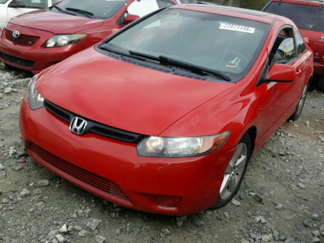 2HGFG128X7H541854 - 2007 HONDA CIVIC EX RED photo 2