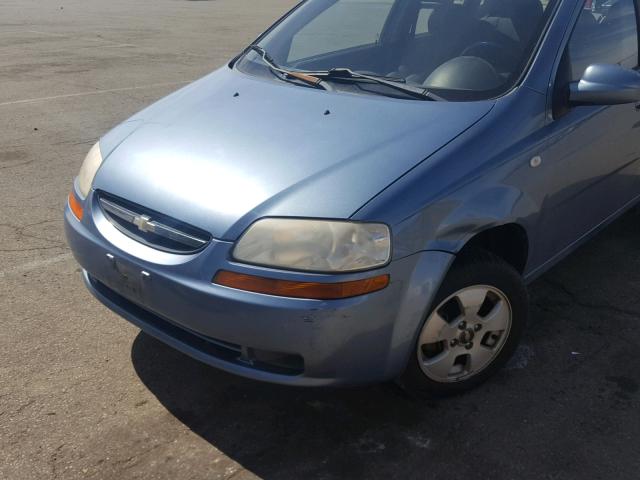 KL1TD66626B676096 - 2006 CHEVROLET AVEO BASE Mavi fotoğraf 9
