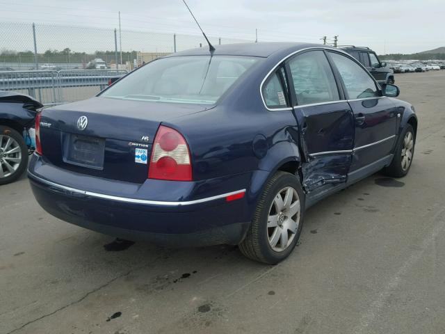 WVWTH63B93P043088 - 2003 VOLKSWAGEN PASSAT GLX BLUE photo 4