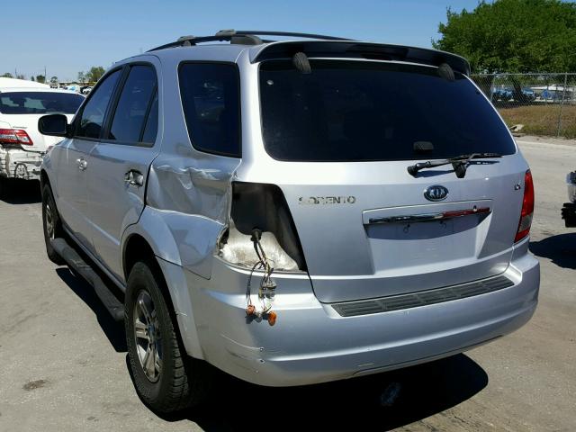 KNDJD733X65592655 - 2006 KIA SORENTO EX SILVER photo 3