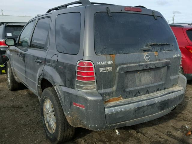 4M2YU57195DJ18996 - 2005 MERCURY MARINER GRAY photo 3