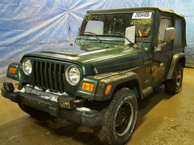 1J4FA29P5YP708700 - 2000 JEEP WRANGLER / GREEN photo 2