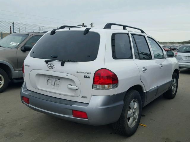 KM8SC73E85U881011 - 2005 HYUNDAI SANTA FE G WHITE photo 4