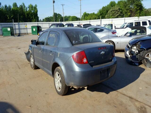 1G1AK52F657522796 - 2005 CHEVROLET COBALT BLUE photo 3