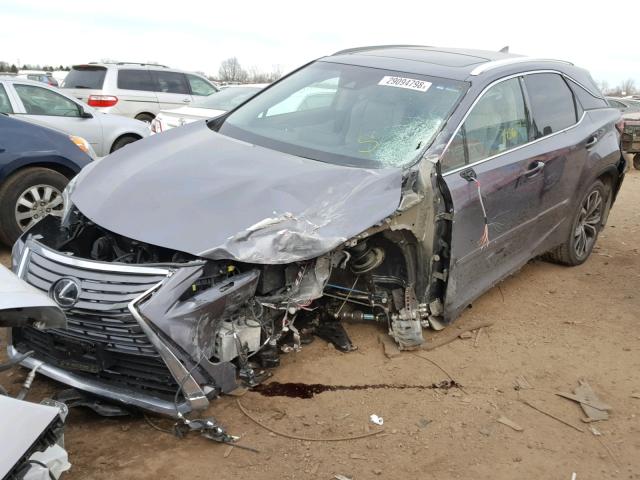 2T2BZMCA0HC110411 - 2017 LEXUS RX 350 GRAY photo 2