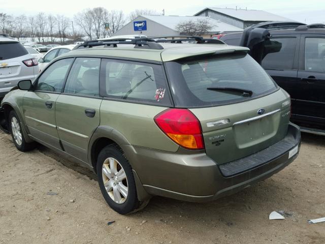 4S4BP61C757303447 - 2005 SUBARU LEGACY OUT GREEN photo 3