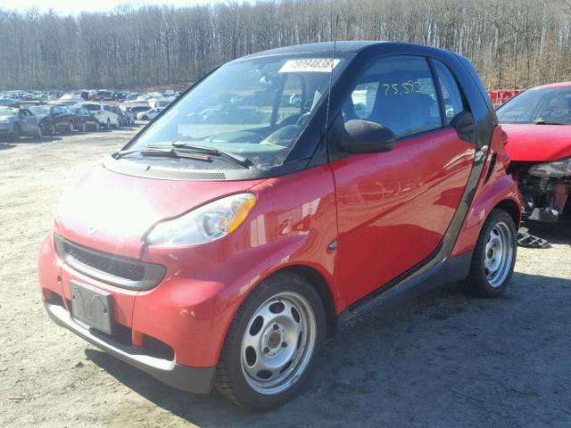WMEEJ31X89K311954 - 2009 SMART FORTWO PUR RED photo 2
