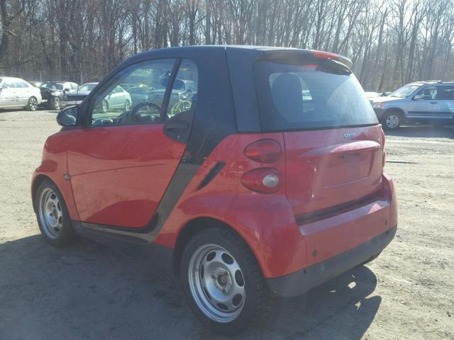 WMEEJ31X89K311954 - 2009 SMART FORTWO PUR RED photo 3