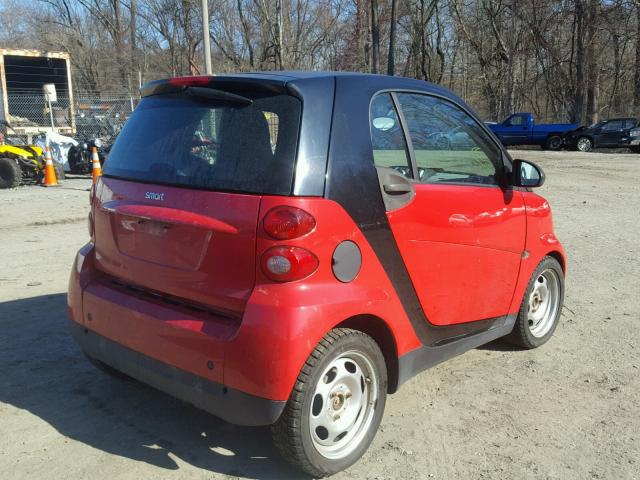WMEEJ31X89K311954 - 2009 SMART FORTWO PUR RED photo 4