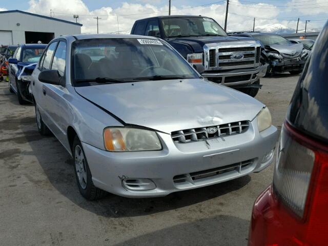 KMHCG45C62U307652 - 2002 HYUNDAI ACCENT GL SILVER photo 1