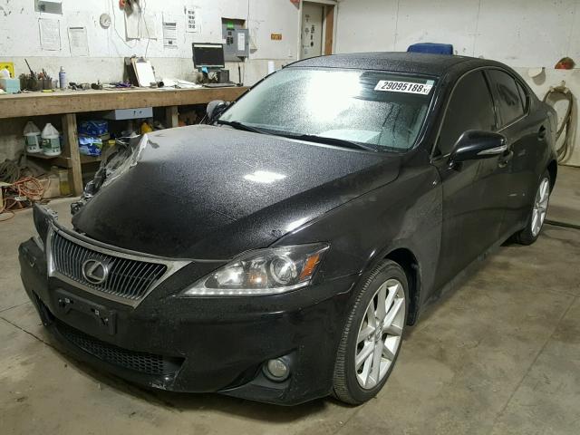 JTHCF5C21C5058520 - 2012 LEXUS IS 250 BLACK photo 2