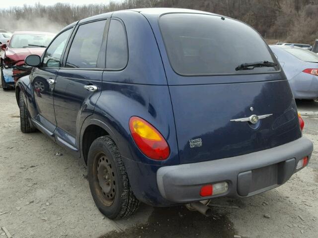 3C8FY68B72T292536 - 2002 CHRYSLER PT CRUISER BLUE photo 3