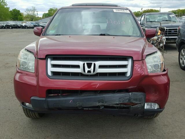 2HKYF18526H532093 - 2006 HONDA PILOT BURGUNDY photo 9