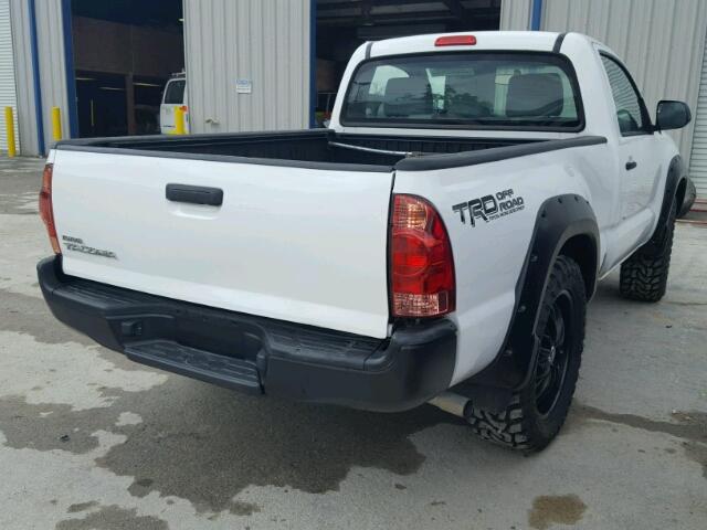 5TFNX4CN5EX039648 - 2014 TOYOTA TACOMA WHITE photo 4