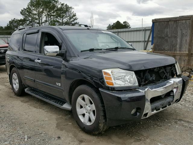 5N1AA08A75N732548 - 2005 NISSAN ARMADA SE BLACK photo 1