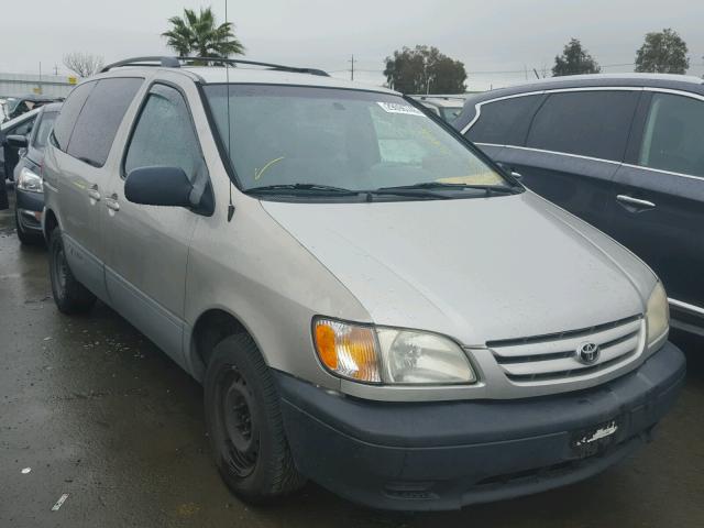 4T3ZF19C22U430491 - 2002 TOYOTA SIENNA CE BEIGE photo 1