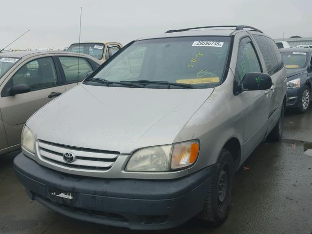 4T3ZF19C22U430491 - 2002 TOYOTA SIENNA CE BEIGE photo 2