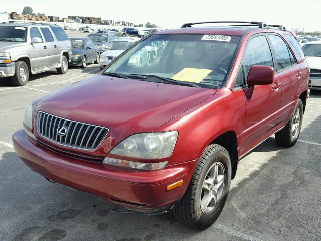 JT6HF10U5Y0161585 - 2000 LEXUS RX 300 MAROON photo 2