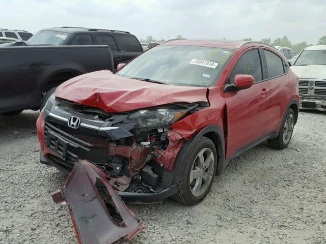 3CZRU5H75HM707382 - 2017 HONDA HR-V EXL RED photo 2