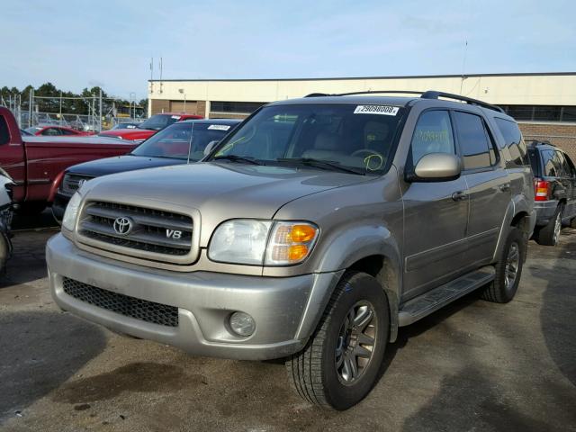 5TDBT44A83S193414 - 2003 TOYOTA SEQUOIA SR BEIGE photo 2