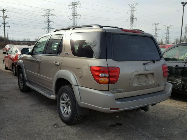 5TDBT44A83S193414 - 2003 TOYOTA SEQUOIA SR BEIGE photo 3